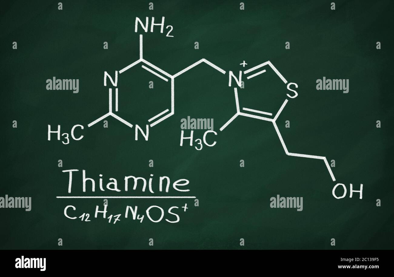 Structural model of Vitamin B1 (Thiamine Stock Photo Alamy