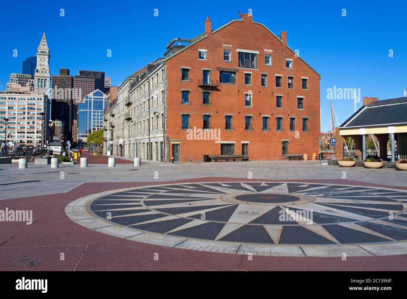 Compass on Long Wharf, Boston, Massachusetts, USA Stock Photo Alamy