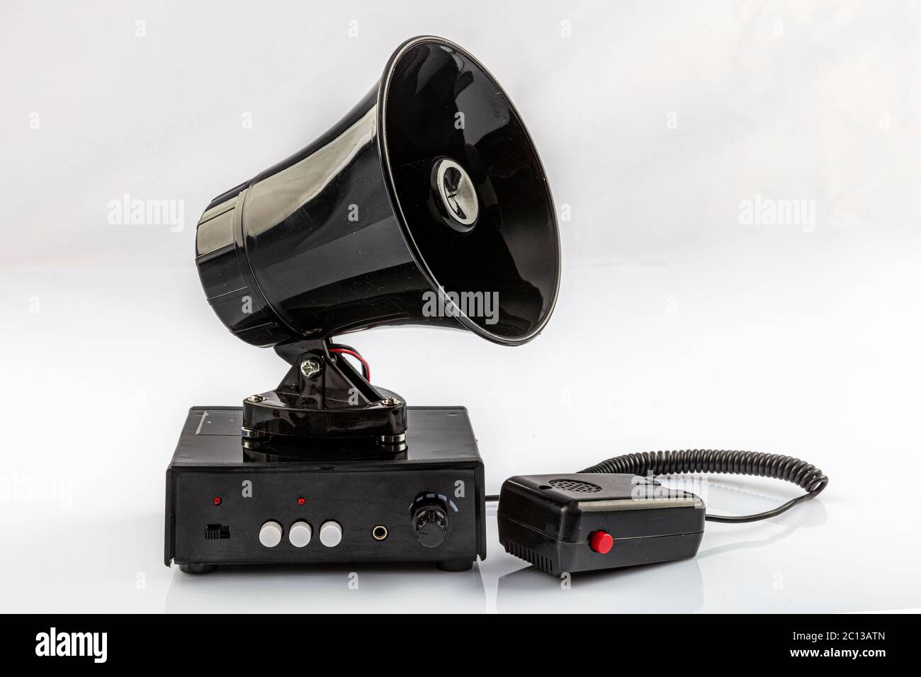 Amplified Sound System. Amplifier Amplifier Microphone Speaker isolated