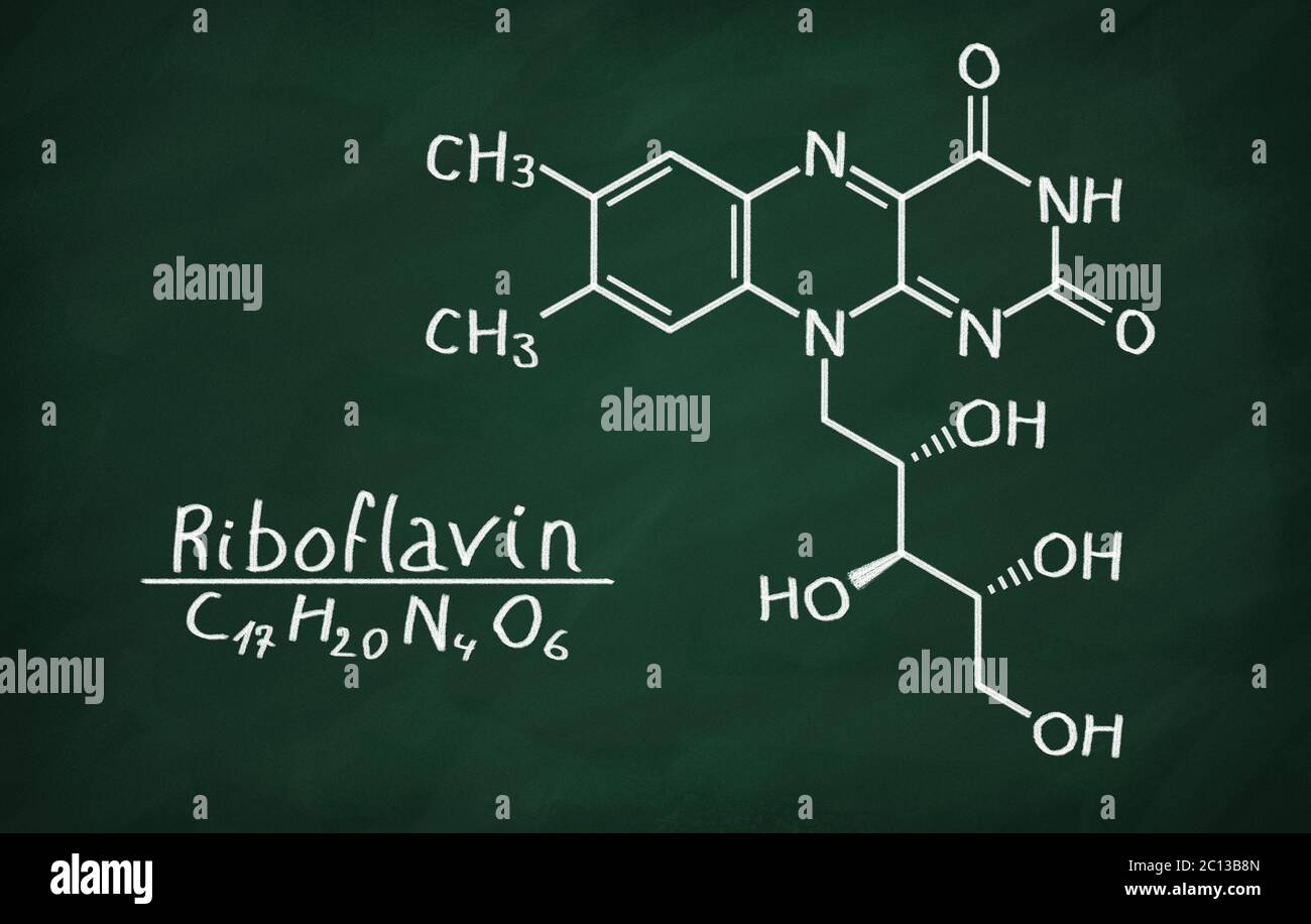 Structural model of Vitamin B2 (Riboflavin Stock Photo - Alamy