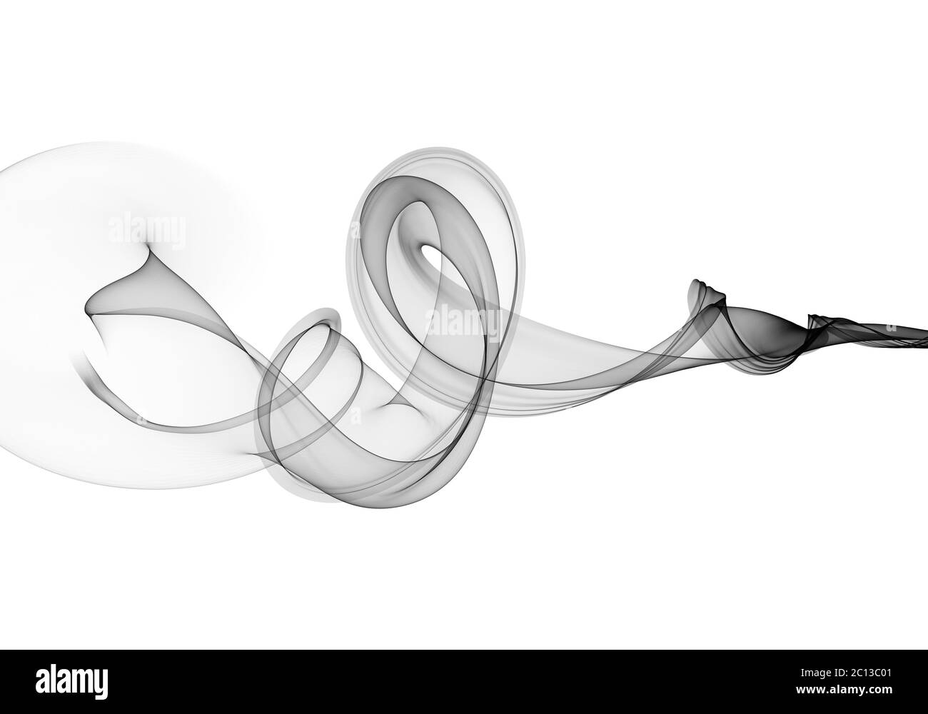 abstract black flame smoke frame over white background with copyspace for your text and design Stock Photo