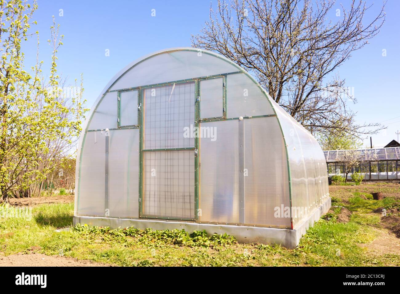 Modern Polycarbonate Greenhouse Stock Photo - Alamy