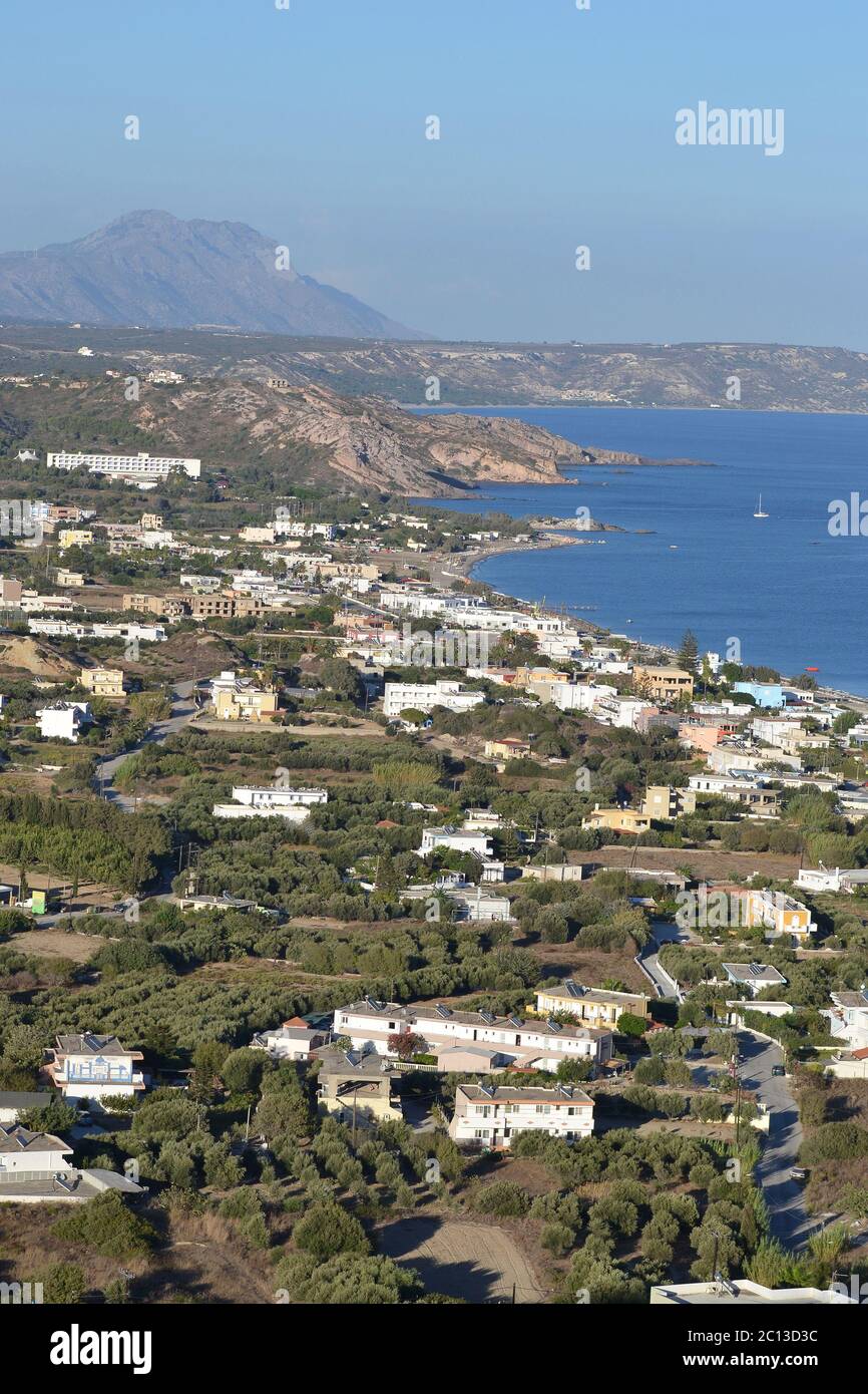 View of Kefalos on Kos island Stock Photo