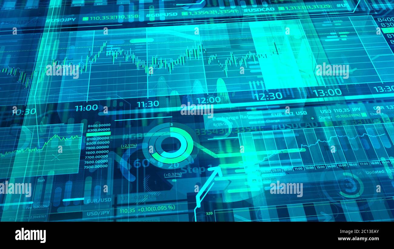 Corporate background with a lot of stock trading data Stock Photo - Alamy