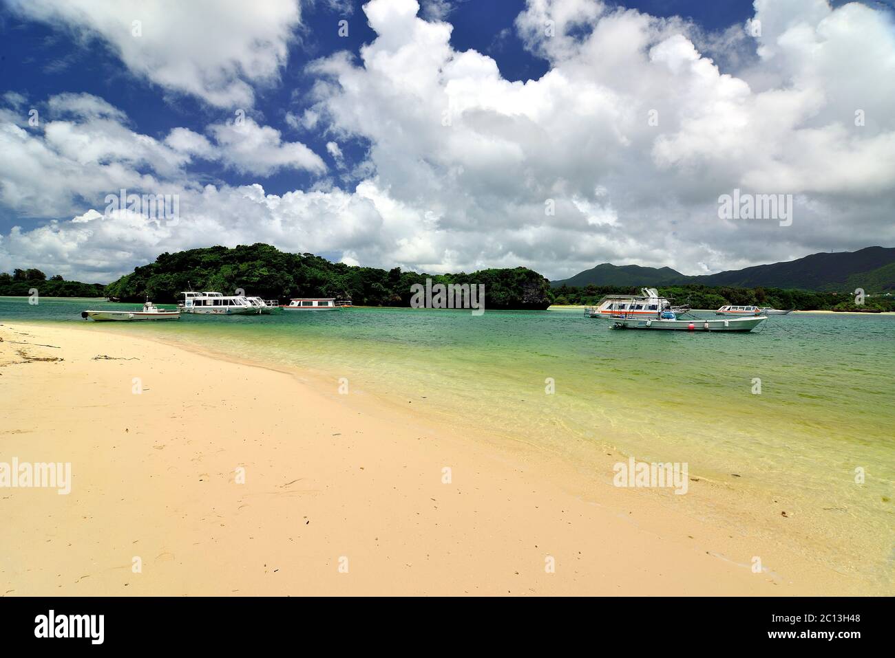 Kabira Bay, Beach, Rarelly Empty, Ishigaki, Yahema Islands, Okinawa, Japan Stock Photo