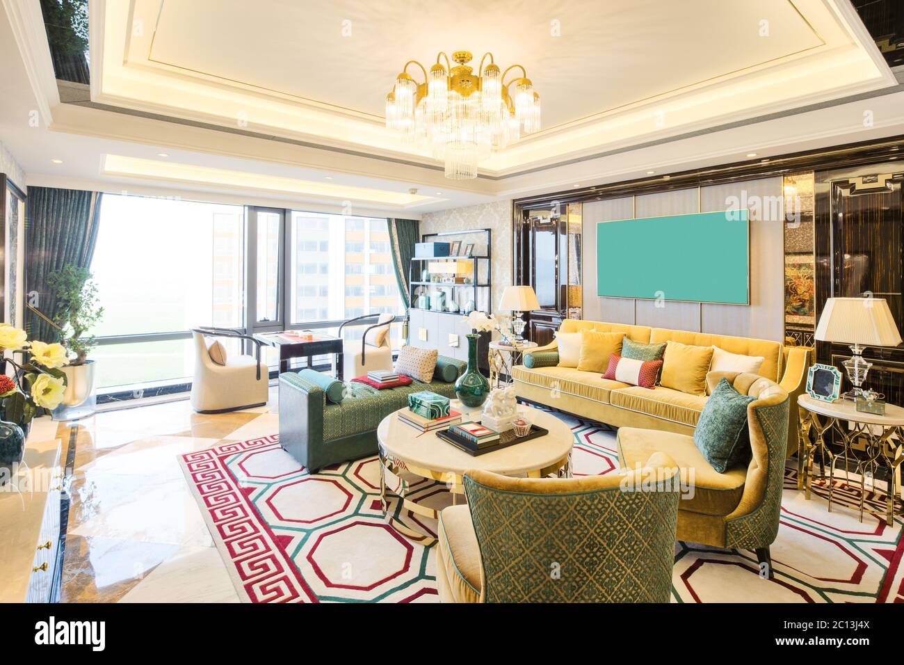 interior of modern luxury living room Stock Photo - Alamy