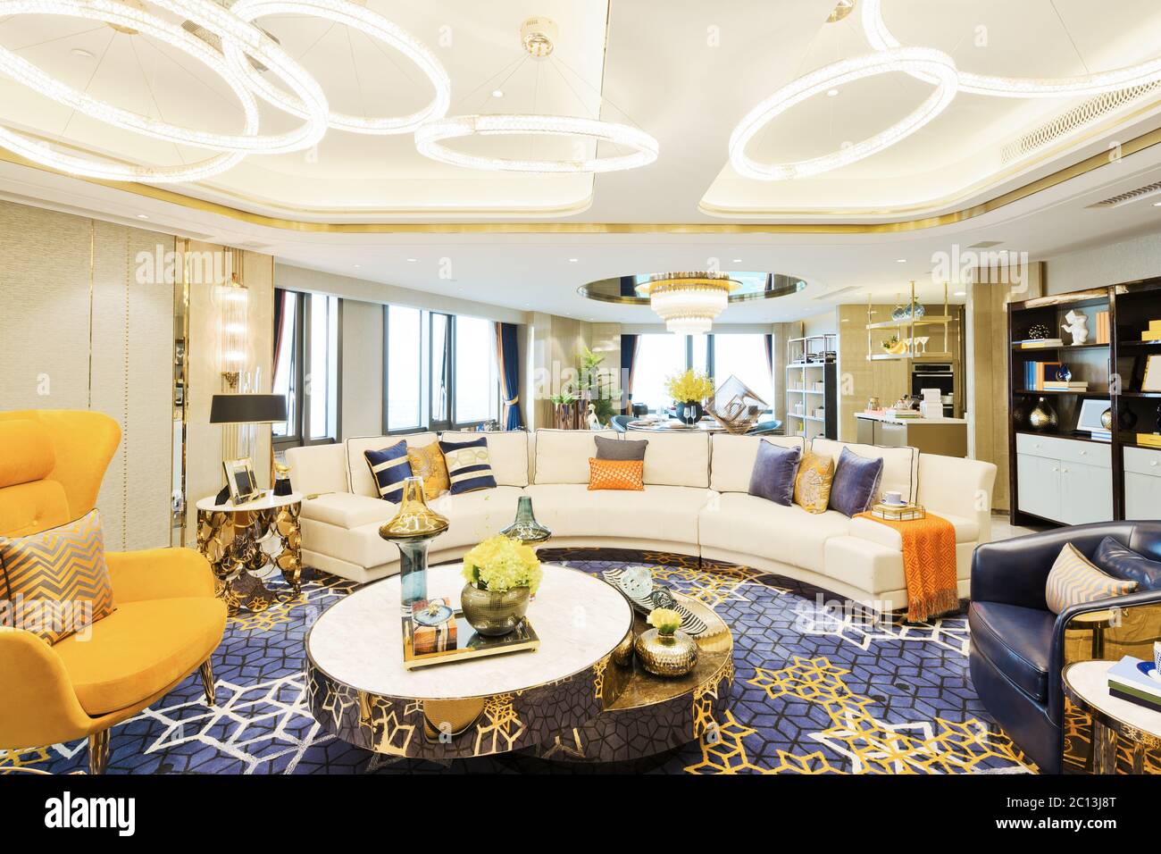 interior of modern luxury living room Stock Photo - Alamy