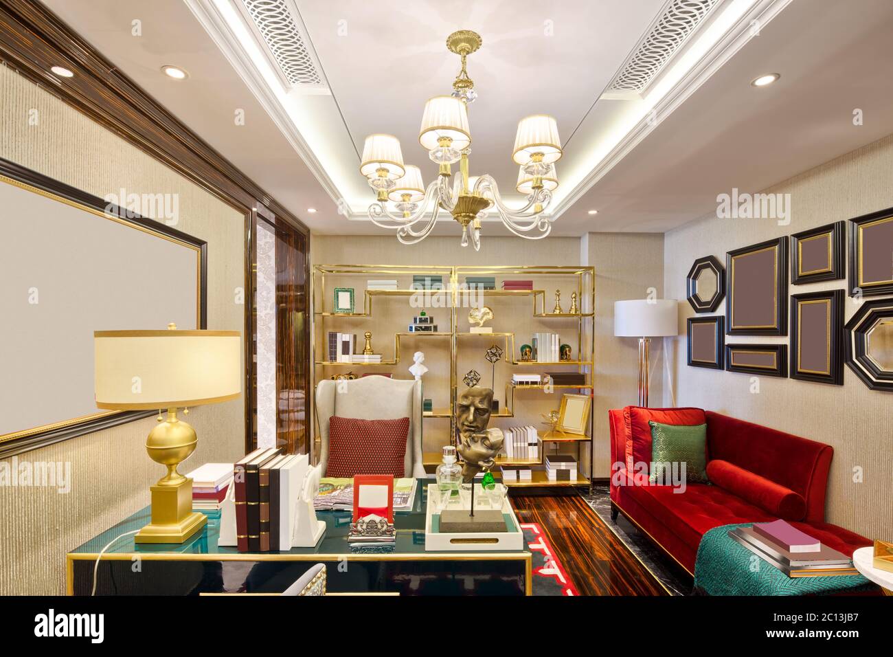 interior of modern luxury living room Stock Photo - Alamy