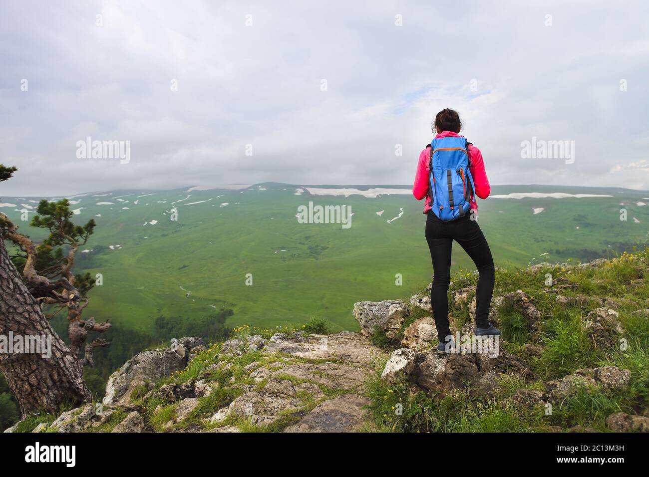 Hiker backpack relaxing on top hi-res stock photography and images - Alamy