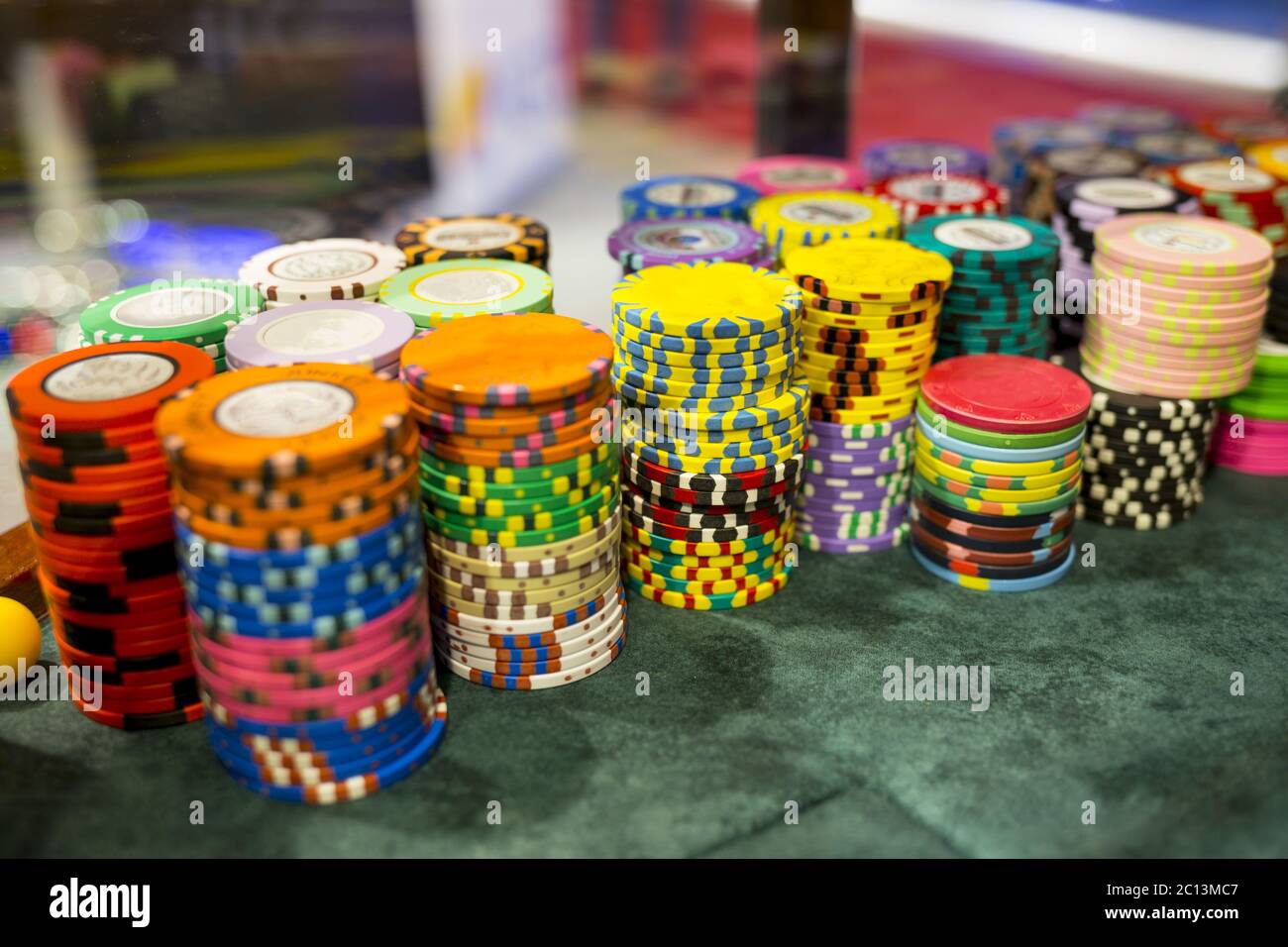 Colourful casino chips hires stock photography and images Alamy