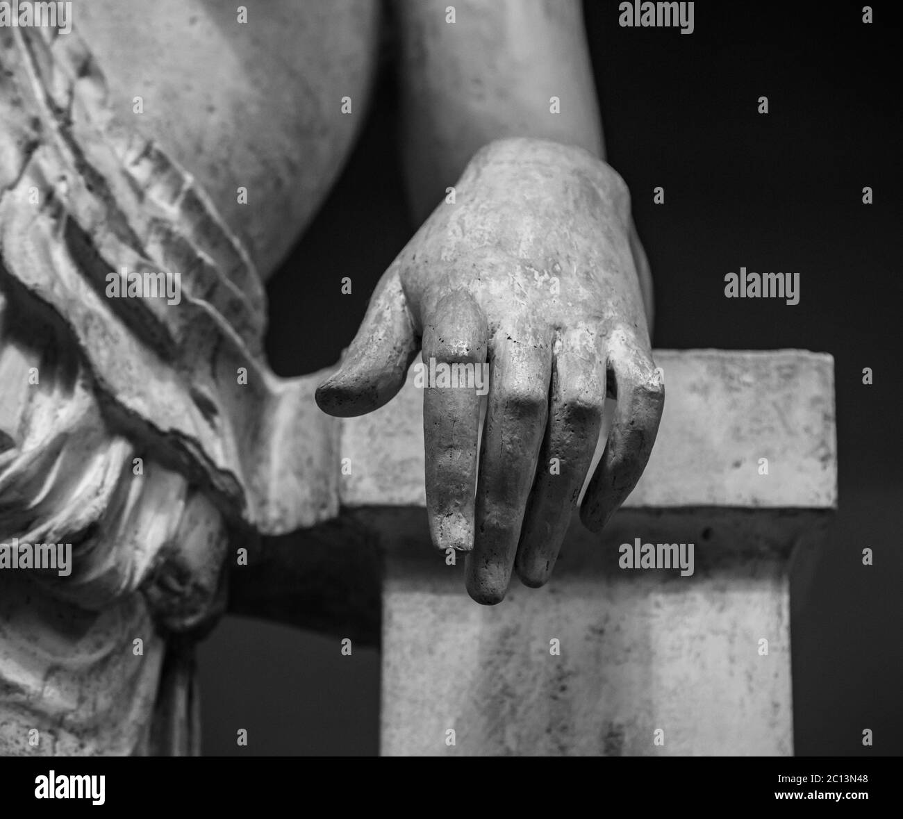 Stone statue detail of human hand Stock Photo Alamy