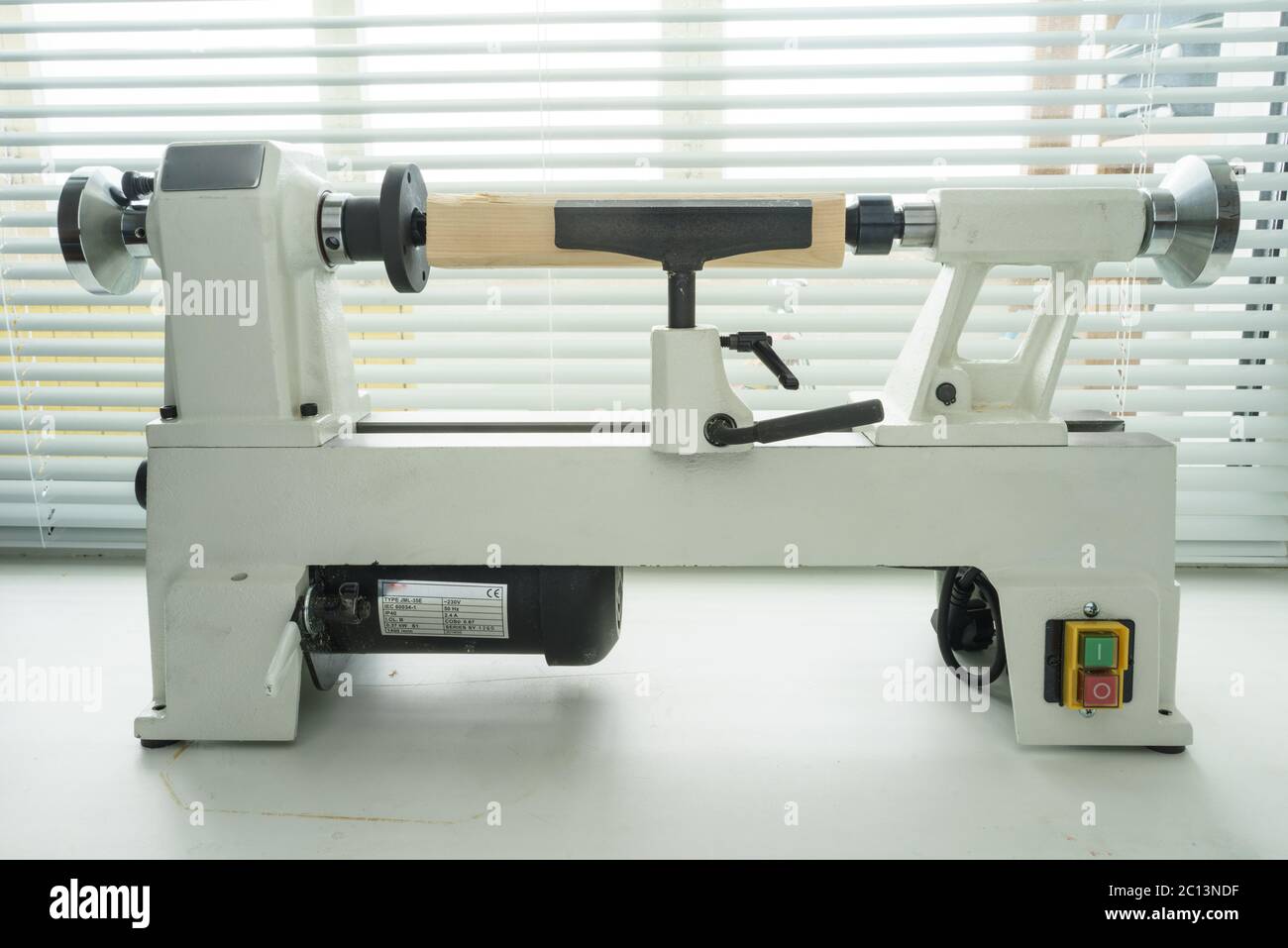 Mini Woodworking Lathe Stock Photo Alamy