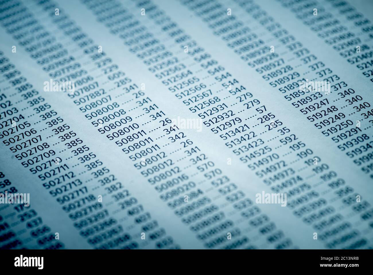 Financial Data Concept with Numbers Stock Photo - Alamy