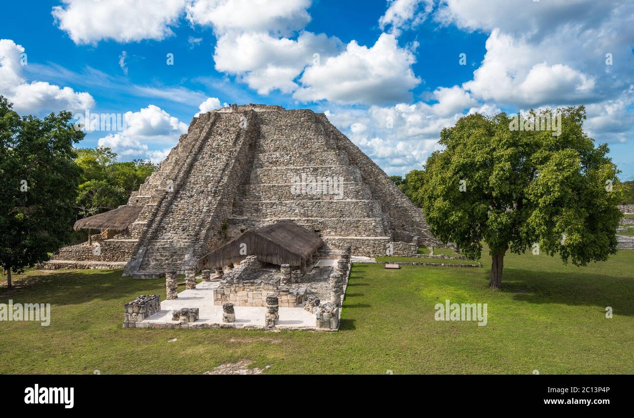 Mayapan ancient ruins, Yucatan, Mexico Stock Photo
