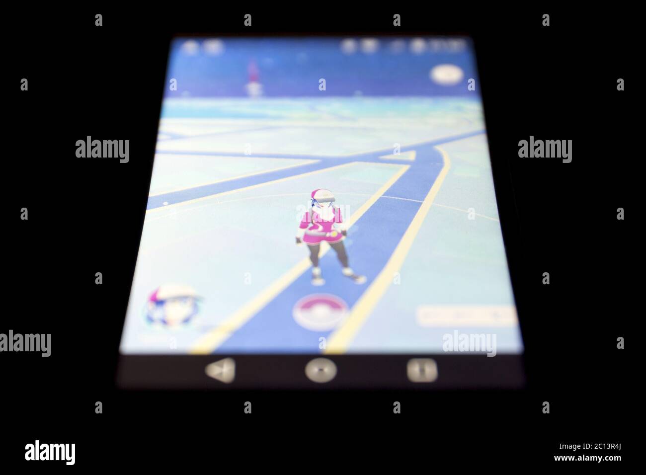 Pokemon Go Game On Black Stock Photo Alamy
