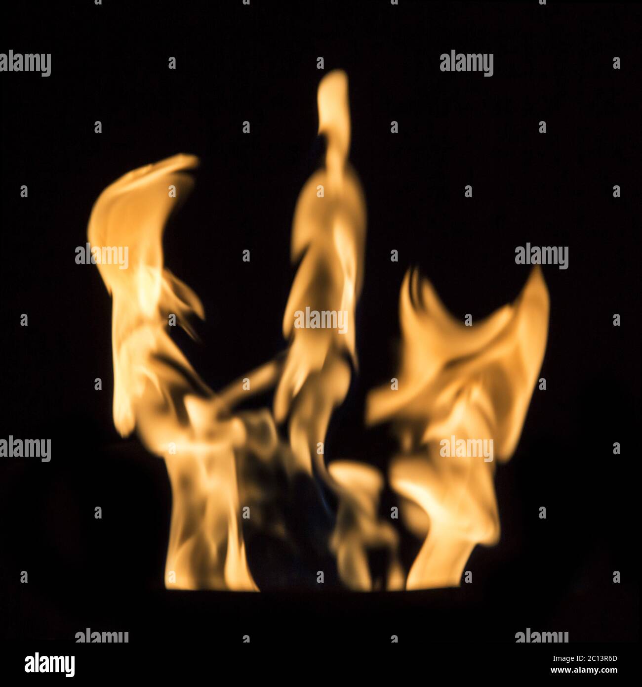 Fire on black background Stock Photo