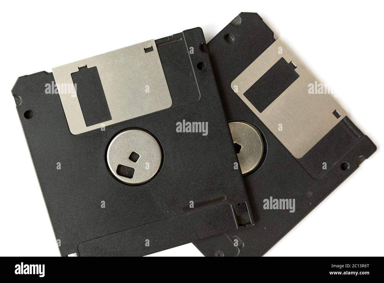 Two black floppy disks Stock Photo Alamy