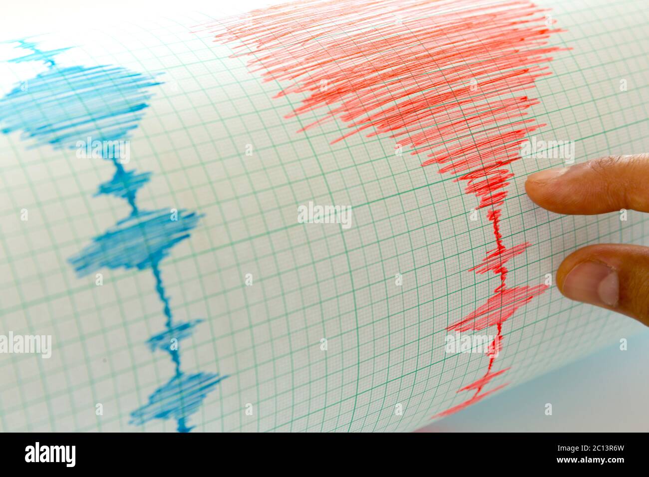 Seismological device sheet - Seismometer Stock Photo