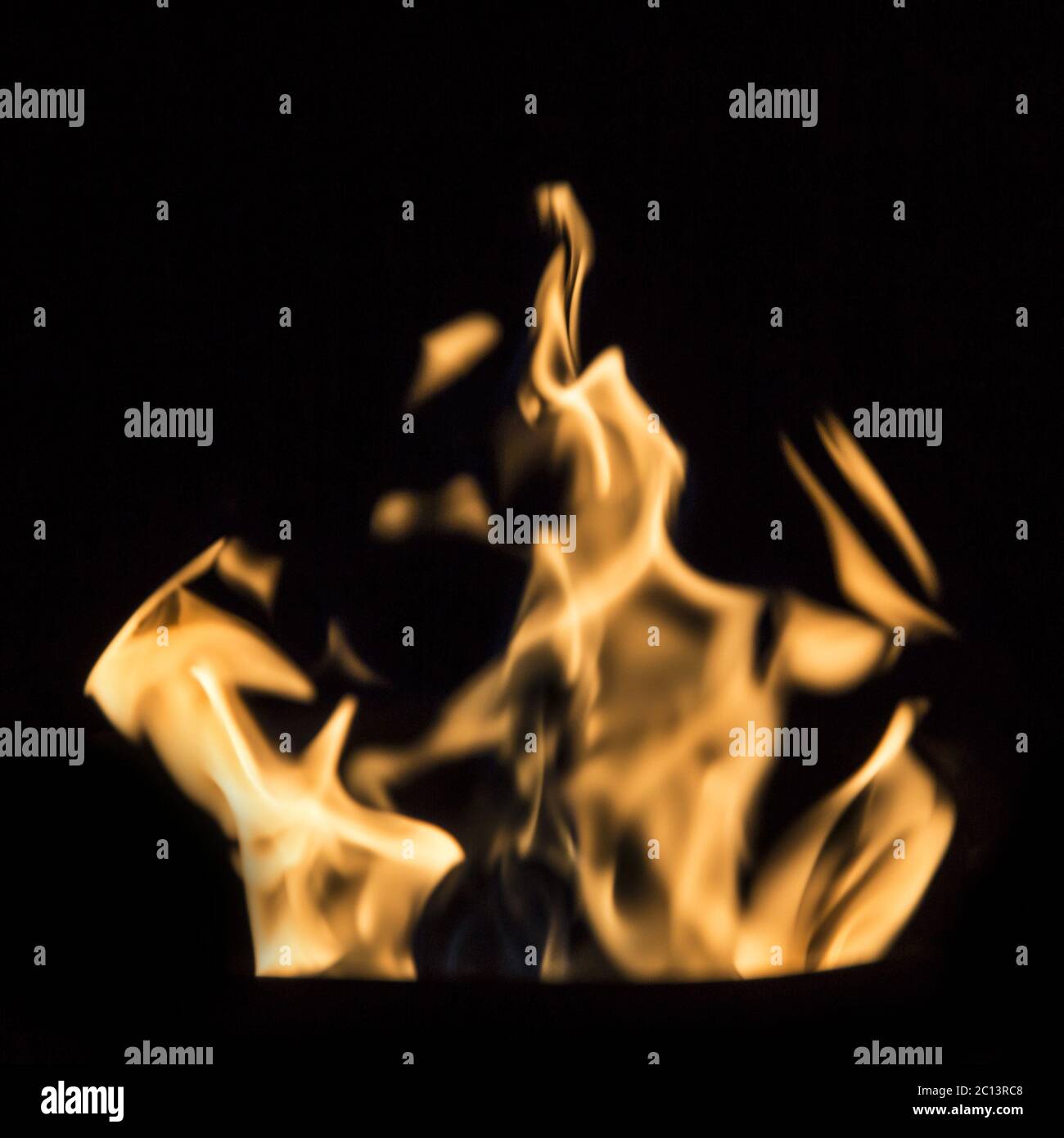 Fire on black background Stock Photo