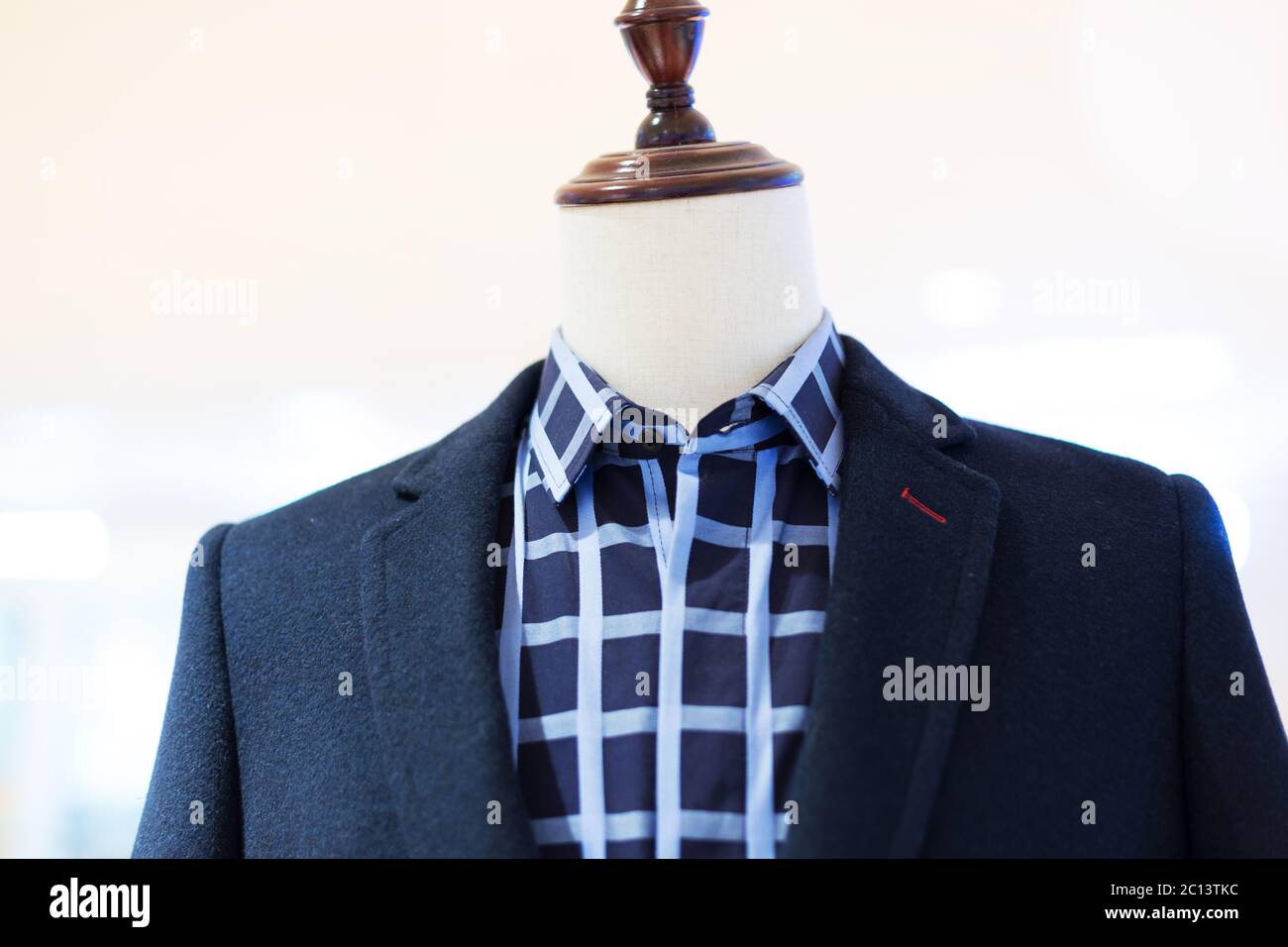 men's business suit on mannequin Stock Photo