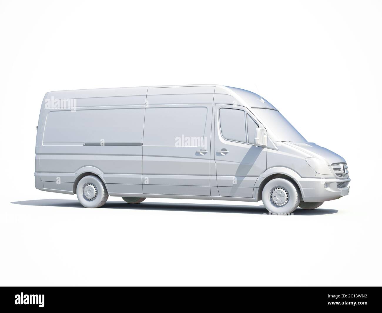 3d White Delivery Van Icon Stock Photo - Alamy