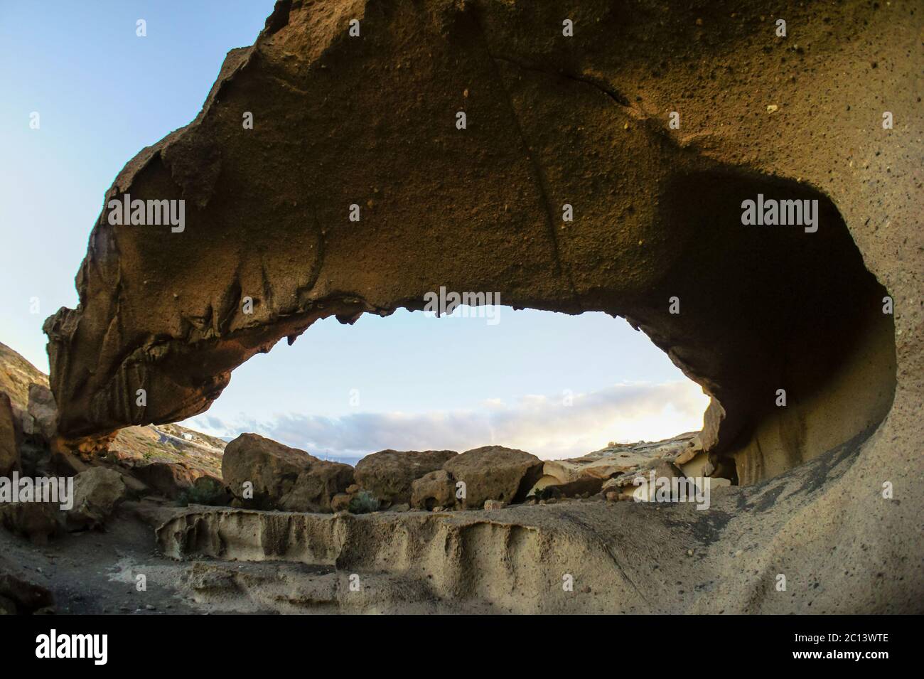Natural Arch in the Desert Stock Photo - Alamy