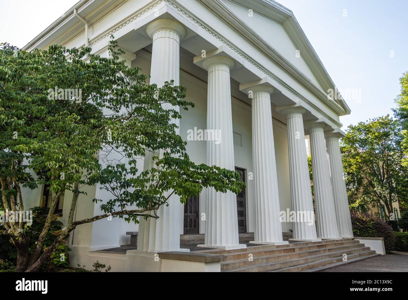 The Chapel, a 19th century landmark, built in 1832 in the Greek Revival architectural style, on the campus of the University of Georgia in Athens, GA. Stock Photo