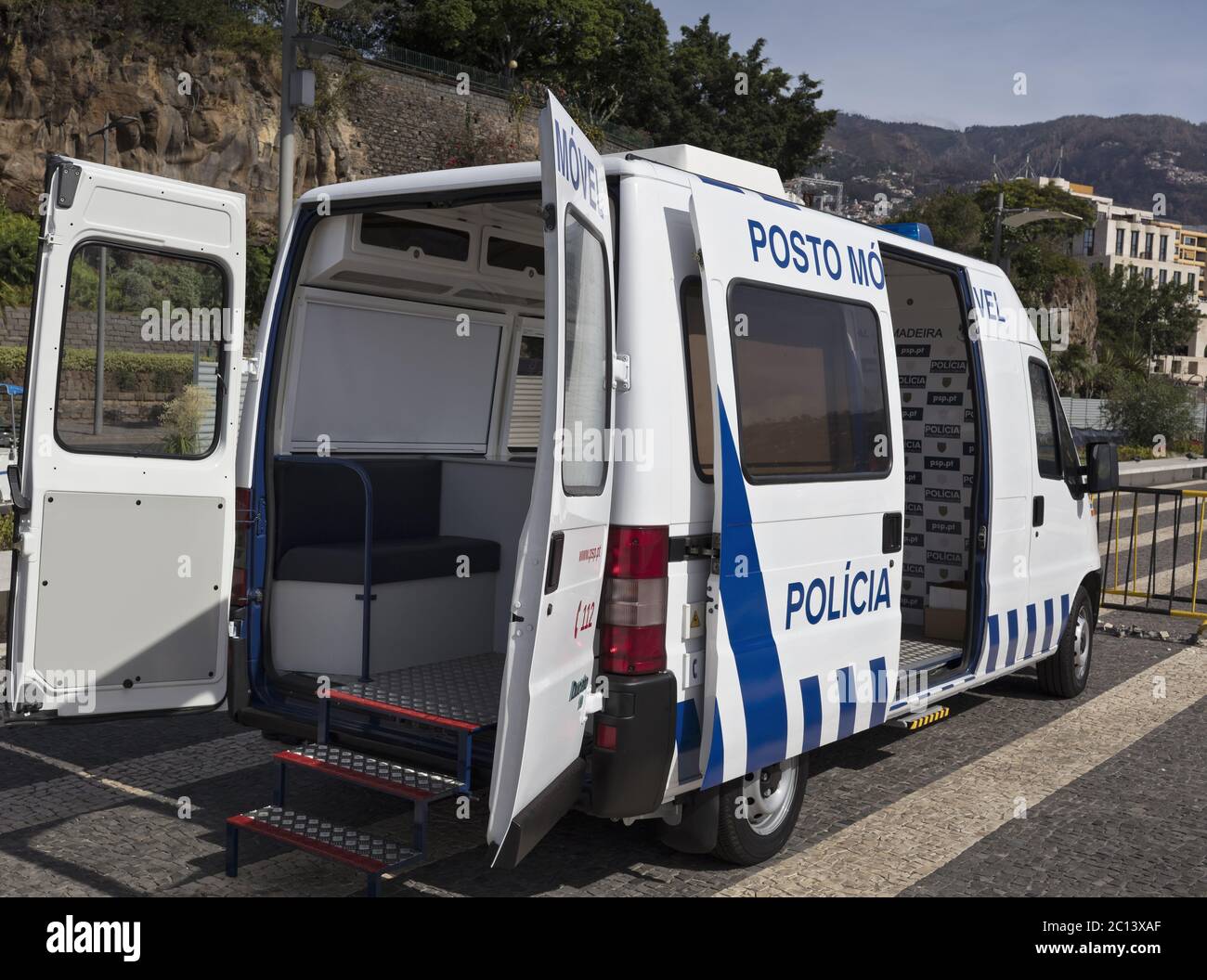 Policia Mobil Stock Photo