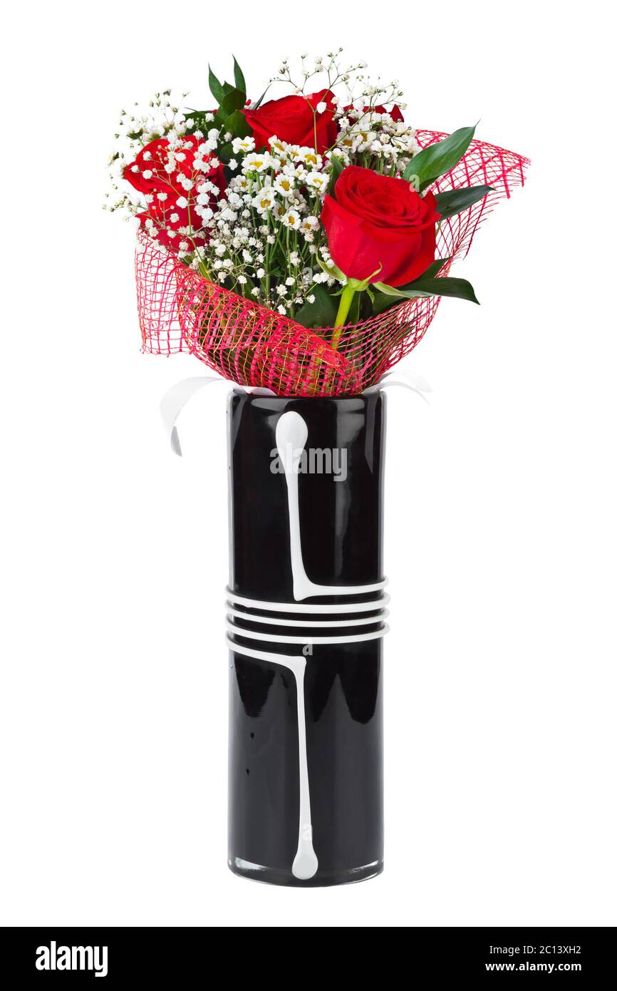 Roses in vase Stock Photo