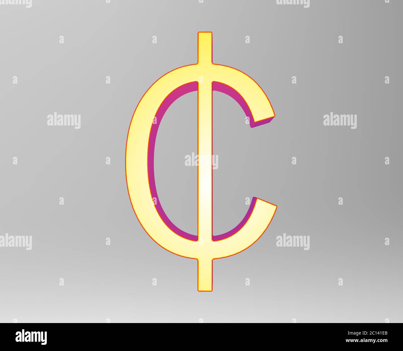 Cent symbol sign isolated centas sent 3d render Stock Photo Alamy