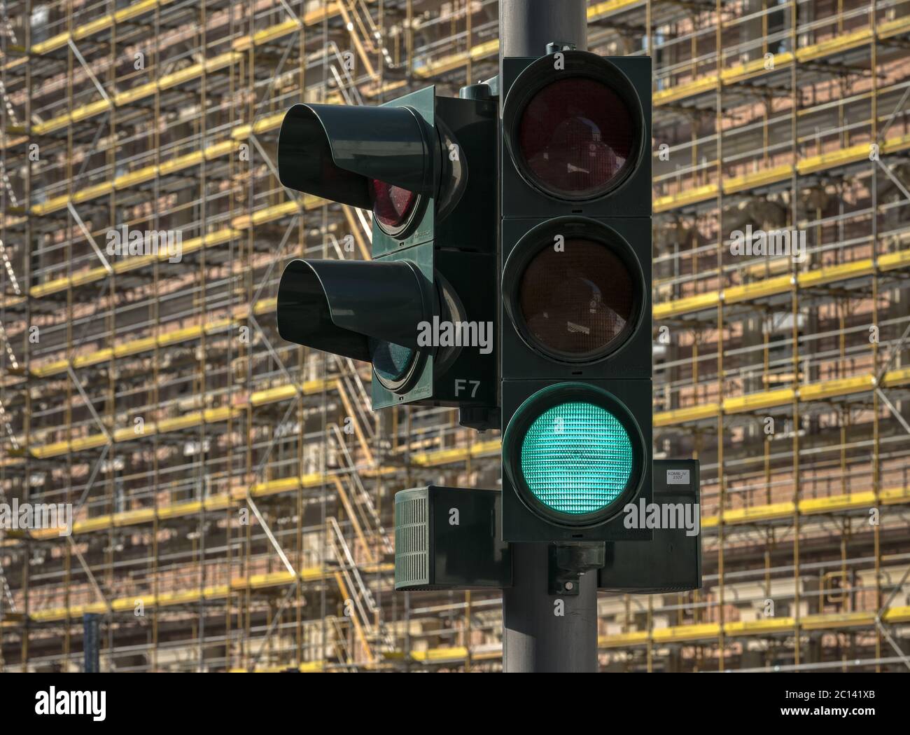 green traffic light Stock Photo