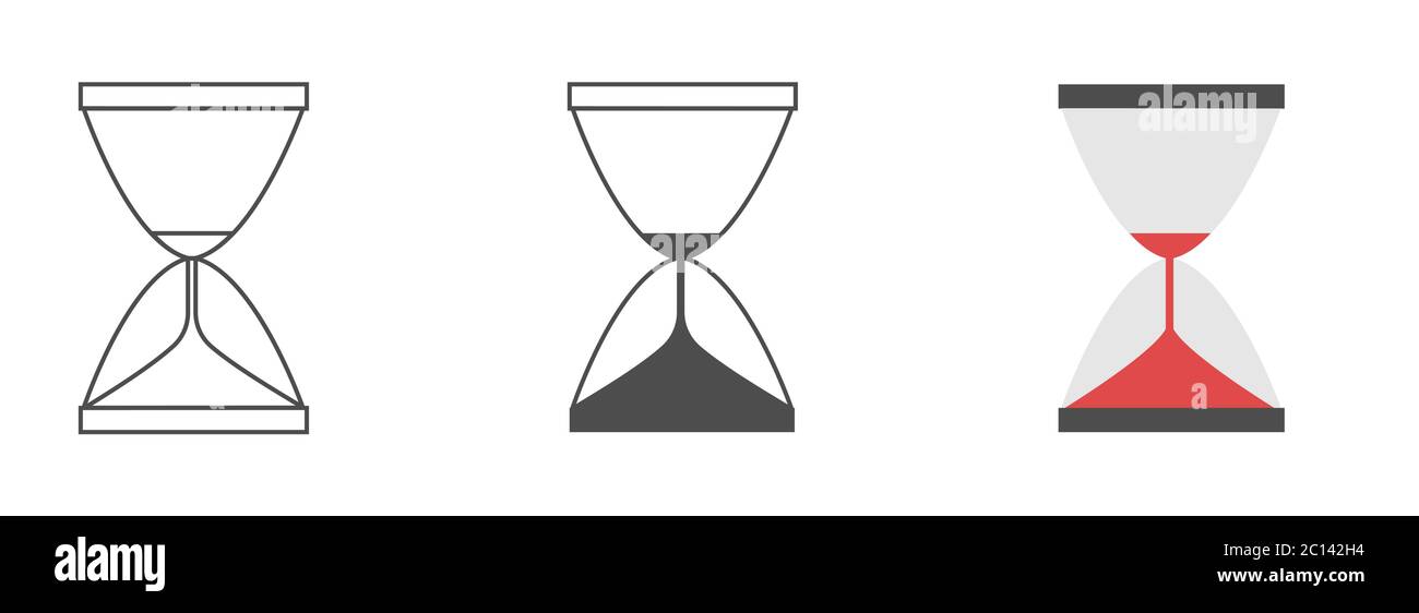 Hourglass vector icons Stock Vector