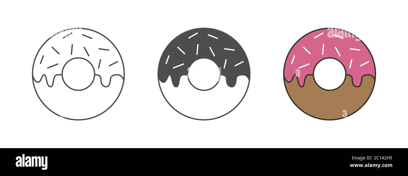 Donut vector icons Stock Vector