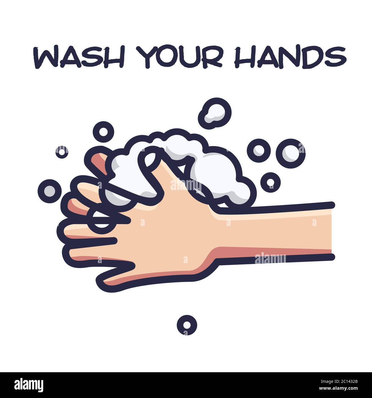Washing hands vector illustration. People Hands Washed Cartoon. Wash your  hands. Flat cartoon style Stock Vector Image & Art - Alamy