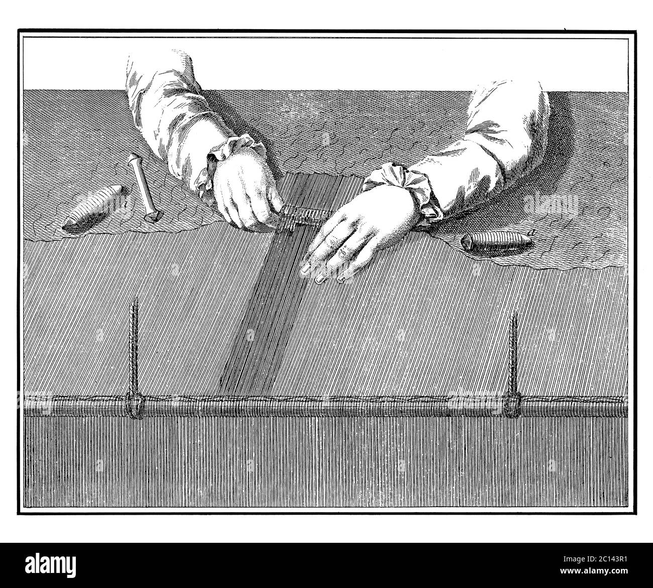 18th century weaving loom hi-res stock photography and images - Alamy