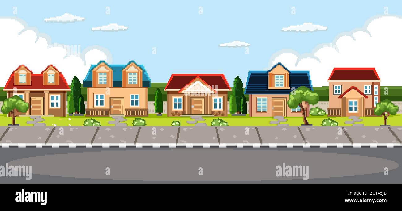 Simple village house background illustration Stock Vector Image & Art - Alamy Simple village house background illustration Stock Vector Image & Art - Alamy