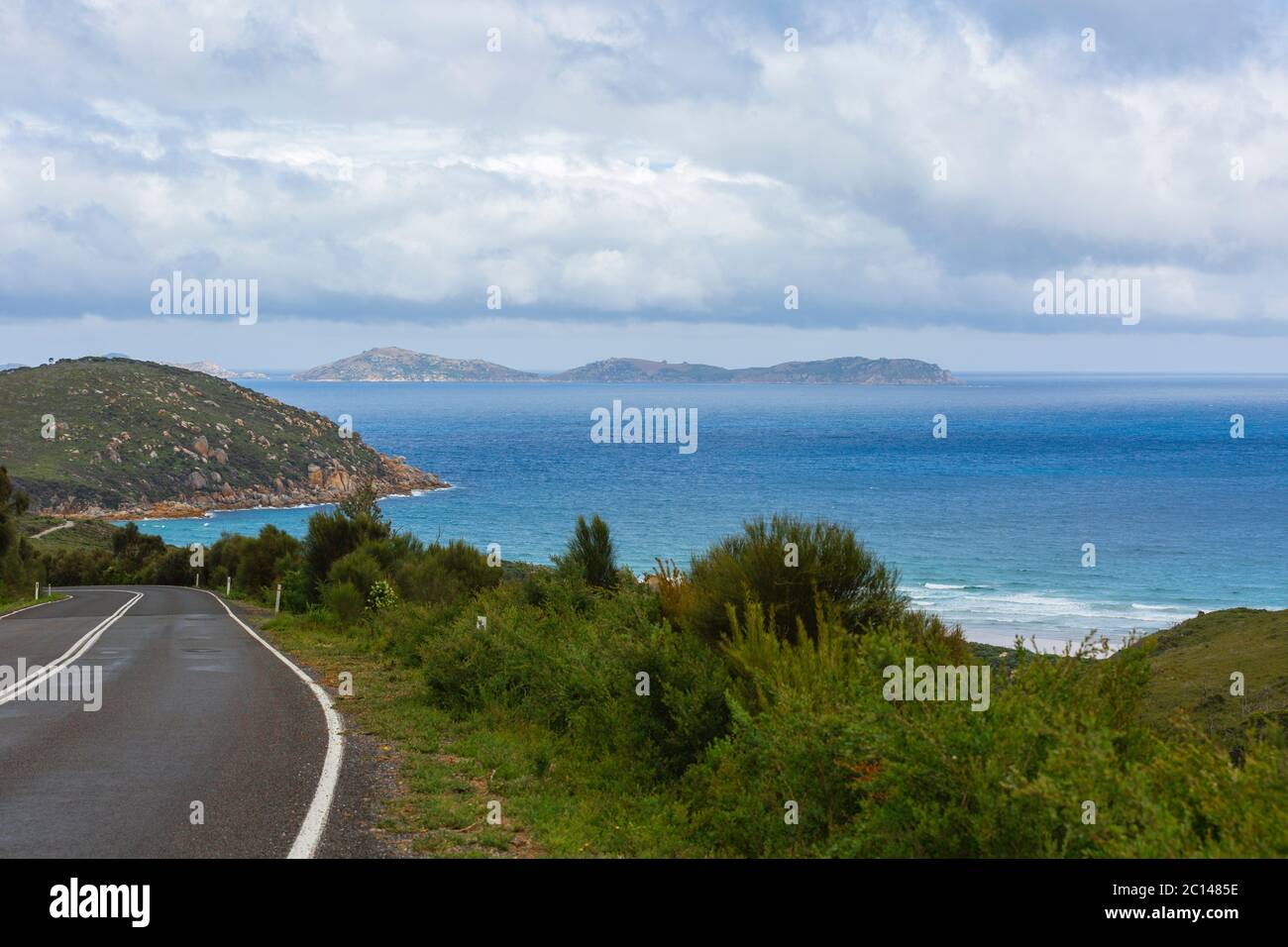 Views along the Australian coastal road the Pacific Highway. The Pacific Highway runs along the east coast of Australia Stock Photo
