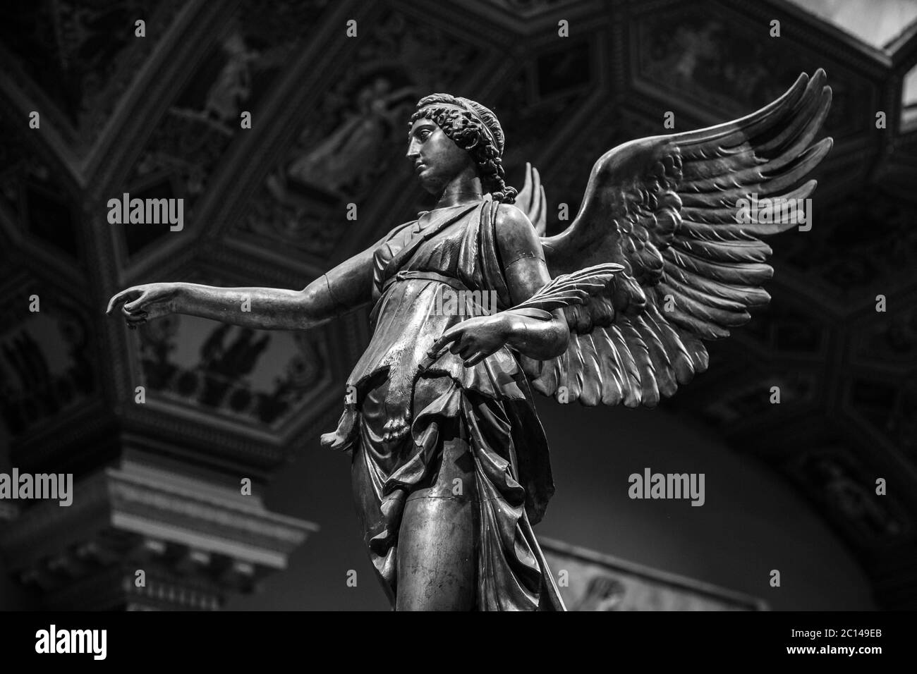 Winged Victory ancient sculpture of Nika Stock Photo
