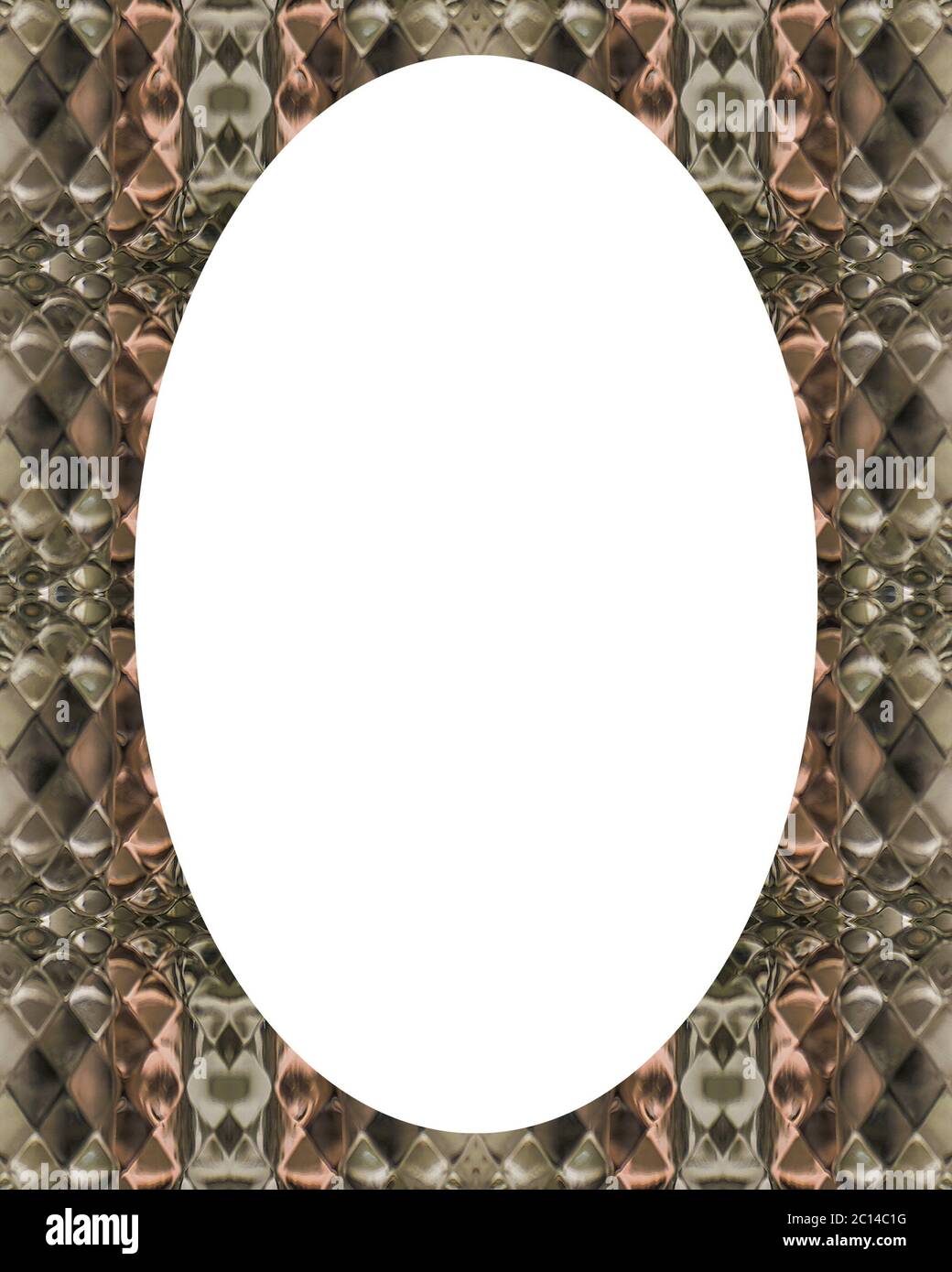 Circle Frame Background with Decorated Borders Stock Photo