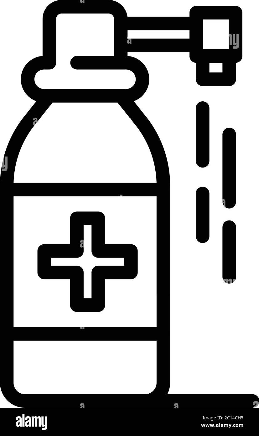 Medicinal spray icon, outline style Stock Vector Image & Art - Alamy