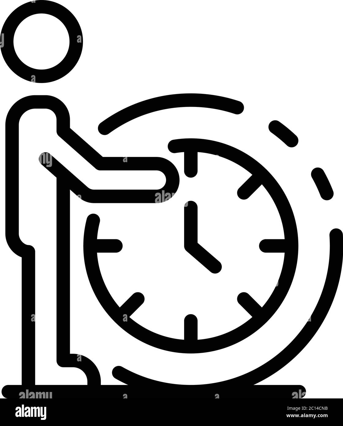 Time and man icon, outline style Stock Vector Image & Art - Alamy