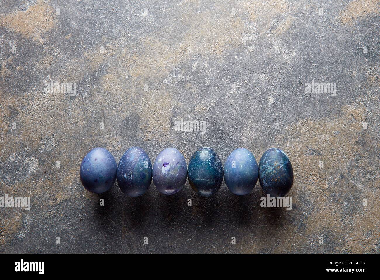 four Easter eggs Stock Photo