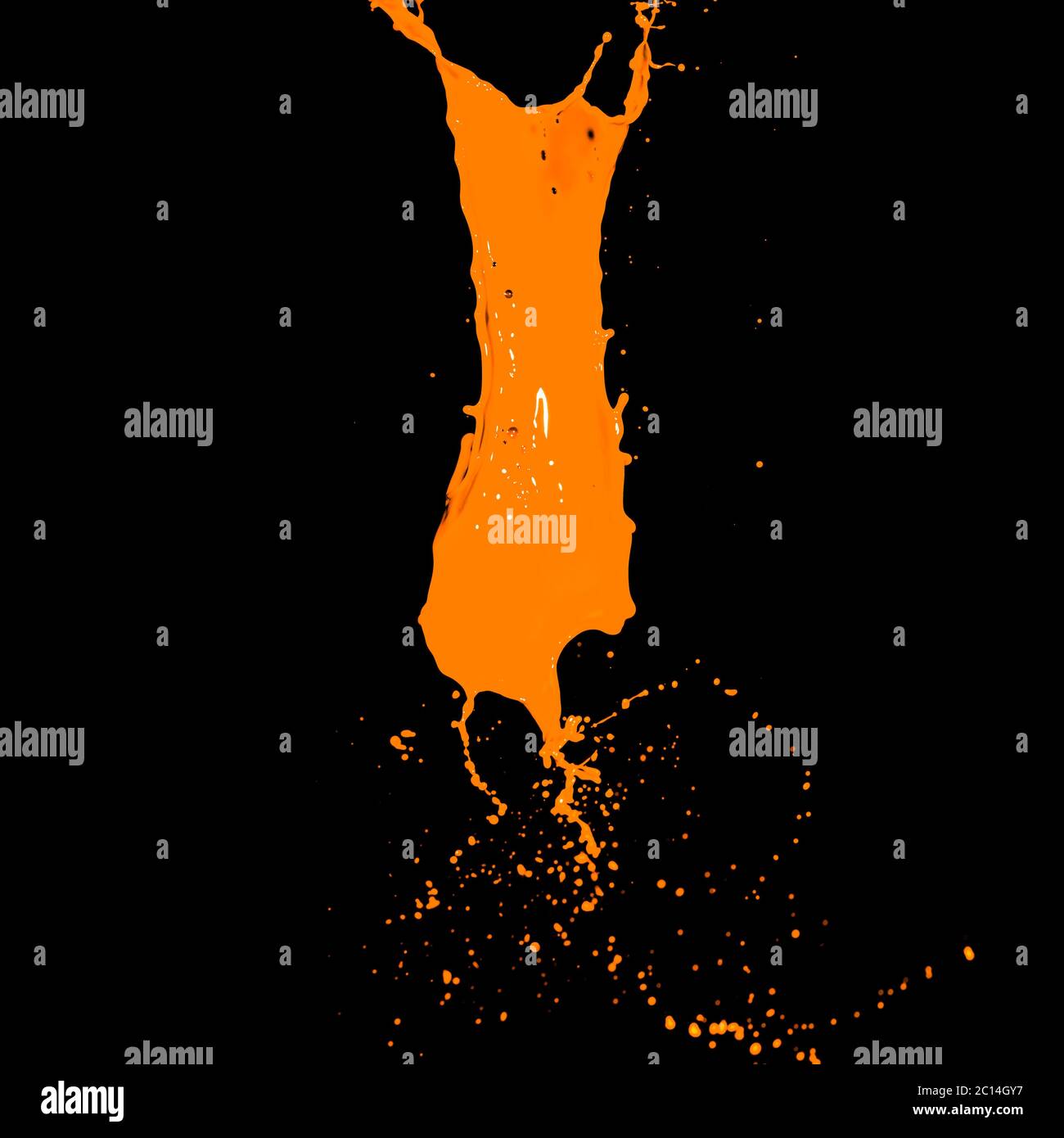isolated orange water splash on background Stock Photo - Alamy