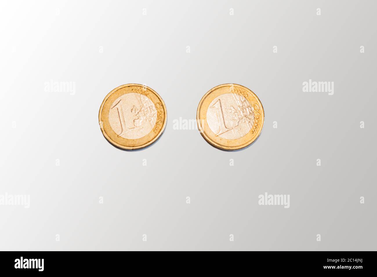euro coins isolated white background Stock Photo - Alamy