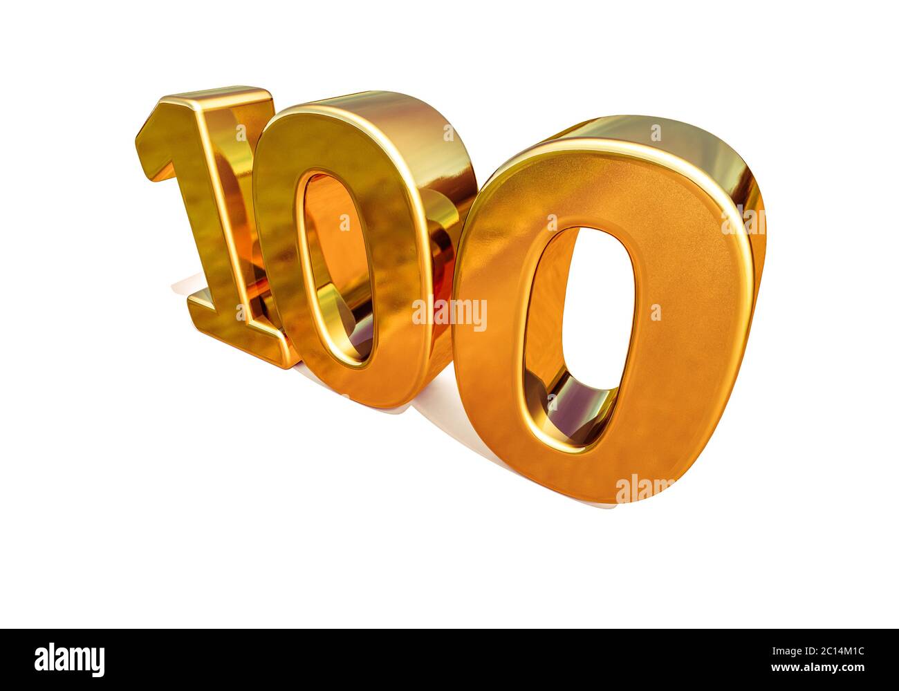 Gold 3d 100th Anniversary Sign Stock Photo - Alamy