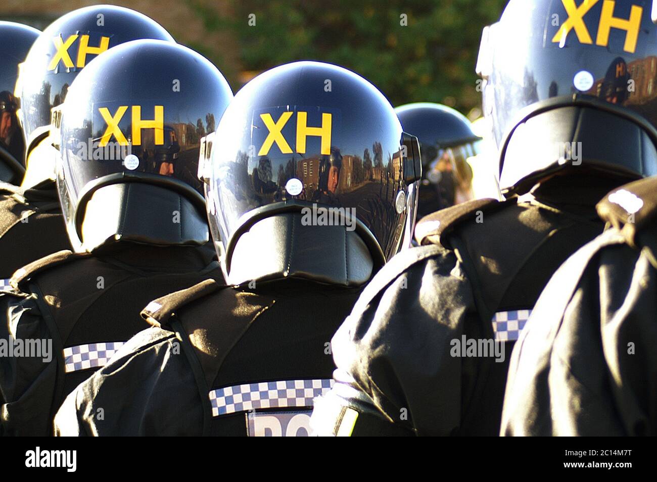 British riot police Stock Photo