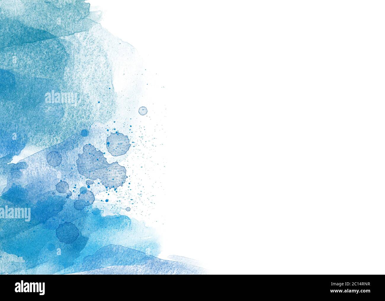 Blue abstract watercolor backround on white background, big size border  Stock Photo - Alamy