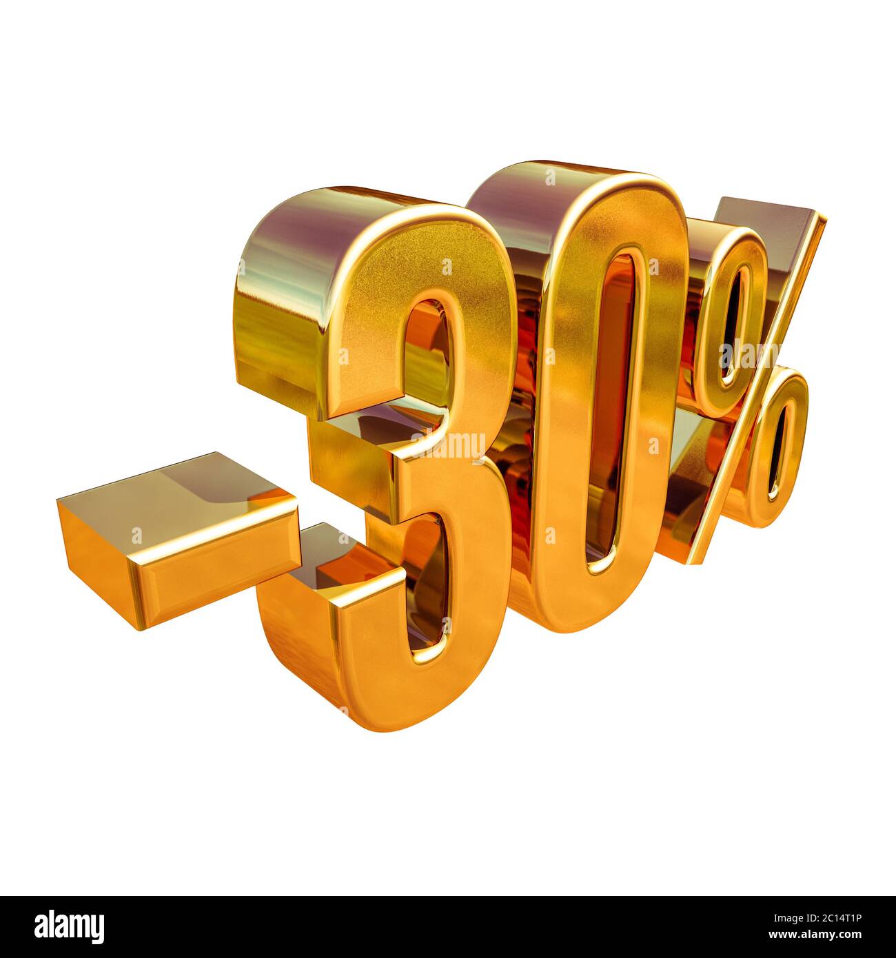 3d Gold 30 Percent Discount Sign Stock Photo - Alamy