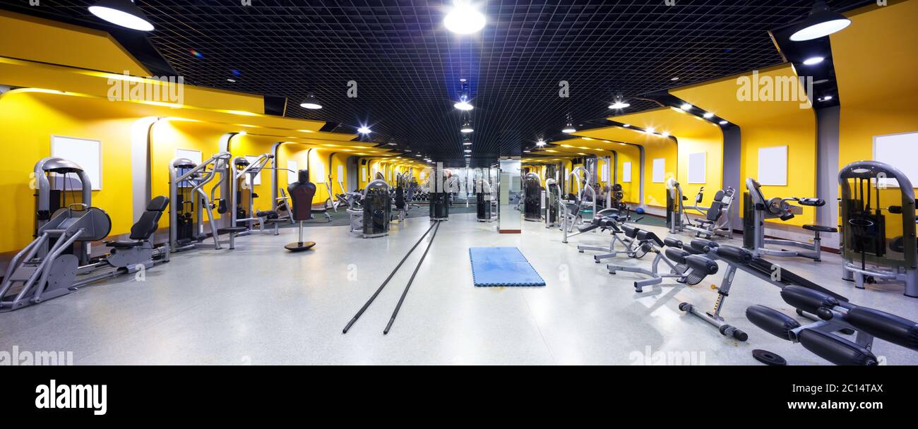 interior of modern gym Stock Photo