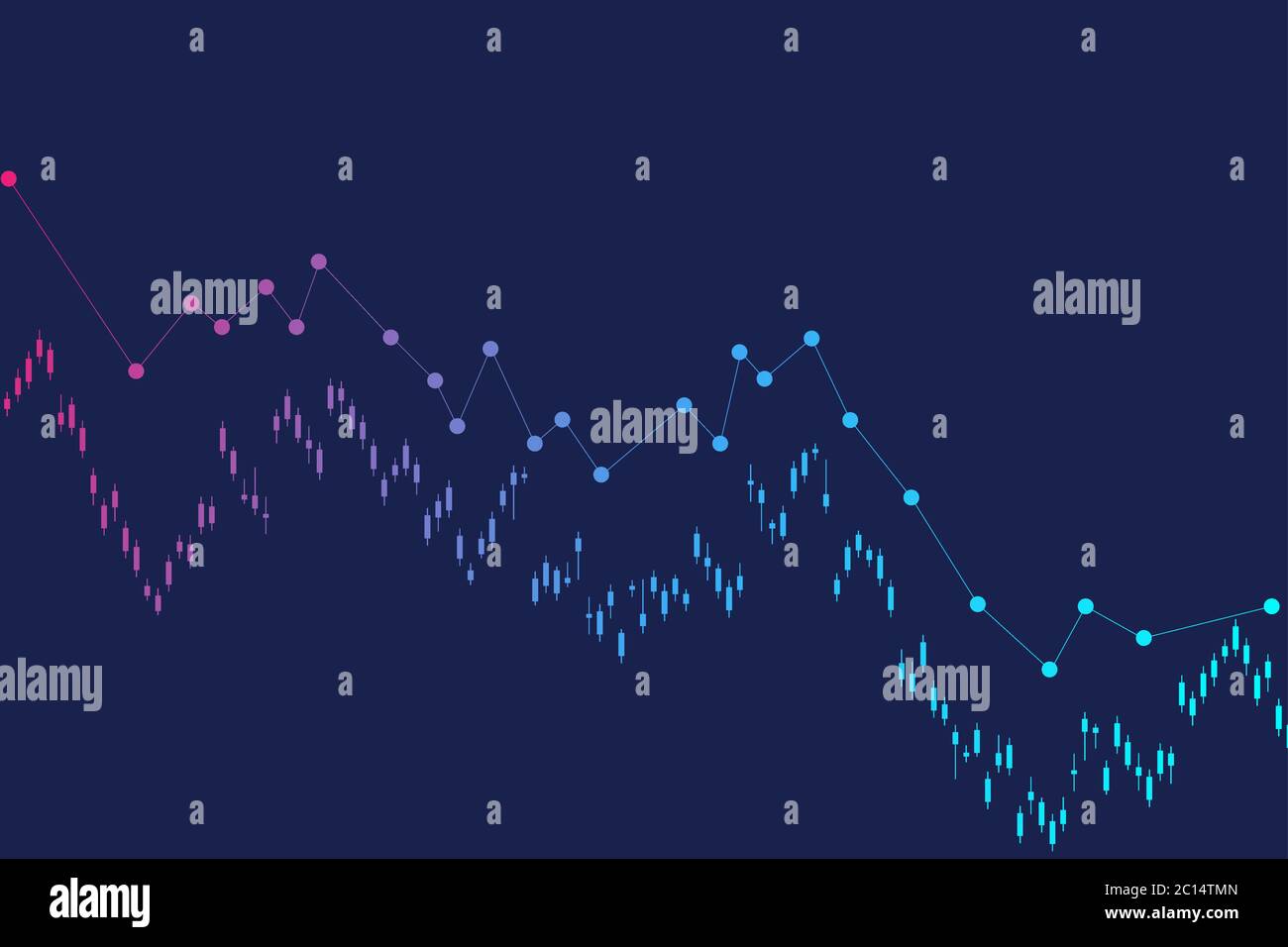 Stock market or forex trading graph. Chart in financial market vector ...